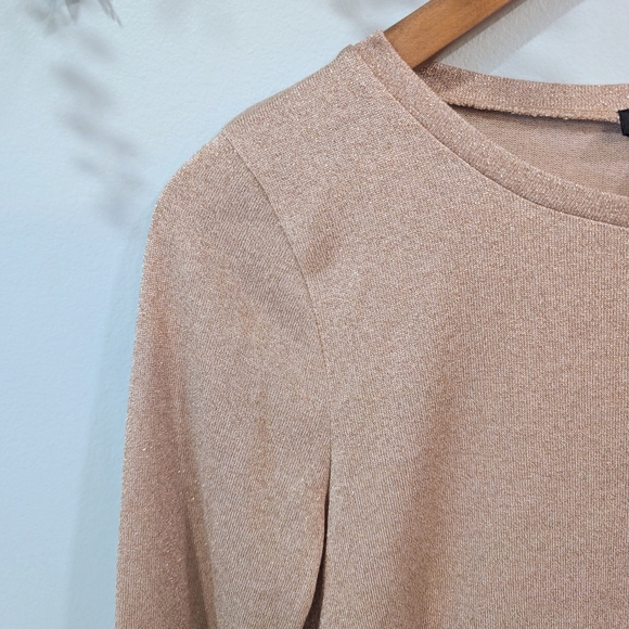 J. Crew Pink Bell Sleeve Ruffled Top - Picture 3 of 8